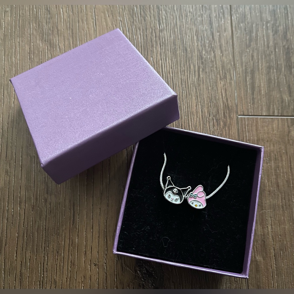 Kuromi & My Melody-Nwot Two Pendants With 22 Inch Sterling Silver (925) Chain